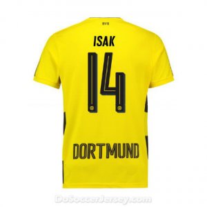 Borussia Dortmund 2017/18 Home Isak #14 Shirt Soccer Jersey