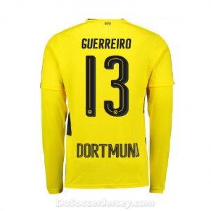 Borussia Dortmund 2017/18 Home Guerreiro #13 Long Sleeve Soccer Shirt