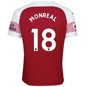Arsenal 2018/19 Nacho Monreal 18 Home Shirt Soccer Jersey