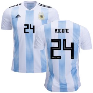 Argentina 2018 FIFA World Cup Home Emiliano Rigoni #24 Shirt Soccer Jersey