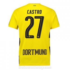 Borussia Dortmund 2017/18 Home Castro #27 Shirt Soccer Jersey