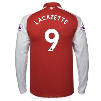 Arsenal 2017/18 Home LACAZETTE #9 Long Sleeved Shirt Soccer Jersey