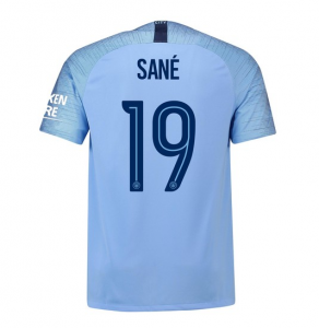 Manchester City 2018/19 Sané 19 UCL Home Shirt Soccer Jersey