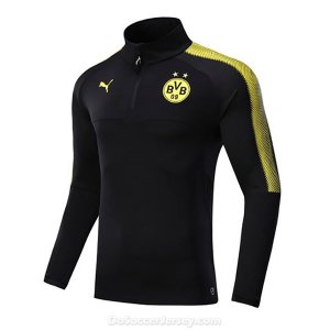 Borussia Dortmund 2017/18 Black Zipper Sweat Top Shirt