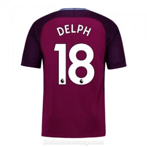 Manchester City 2017/18 Away Delph #18 Shirt Soccer Jersey