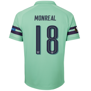 Arsenal 2018/19 Nacho Monreal 18 UEFA Europa Third Shirt Soccer Jersey