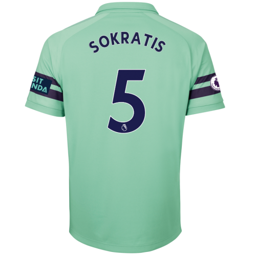 Arsenal 2018/19 Sokratis Papastathopoulos 5 Third Shirt Soccer Jersey