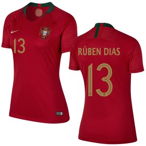 Portugal 2018 World Cup RUBEN DIAS 13 Home Women's Shirt Soccer Jersey