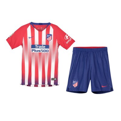Atletico Madrid 2018/19 Home Kids Soccer Jersey Kit Children Shirt + Shorts