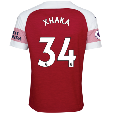 Arsenal 2018/19 Granit Xhaka 34 Home Shirt Soccer Jersey