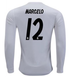 Marcelo Real Madrid 2018/19 Home Long Sleeve Shirt Soccer Jersey