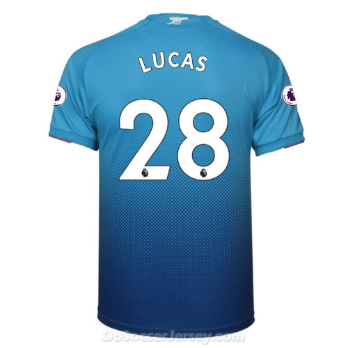 Arsenal 2017/18 Away LUCAS #28 Shirt Soccer Jersey