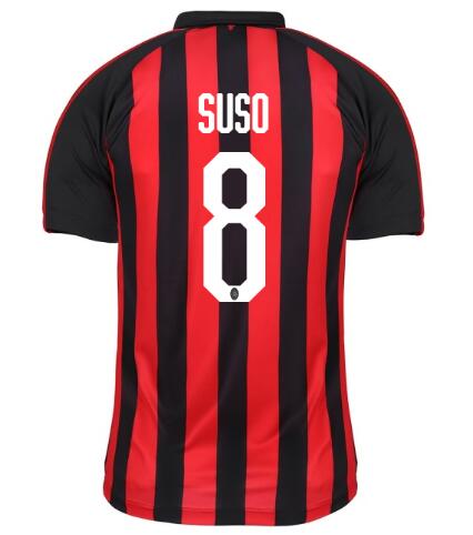 AC Milan 2018/19 SUSO 8 Home Shirt Soccer Jersey