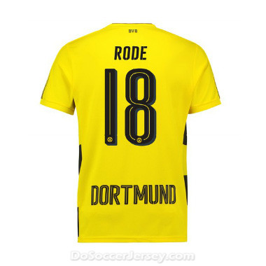 Borussia Dortmund 2017/18 Home Rode #18 Shirt Soccer Jersey