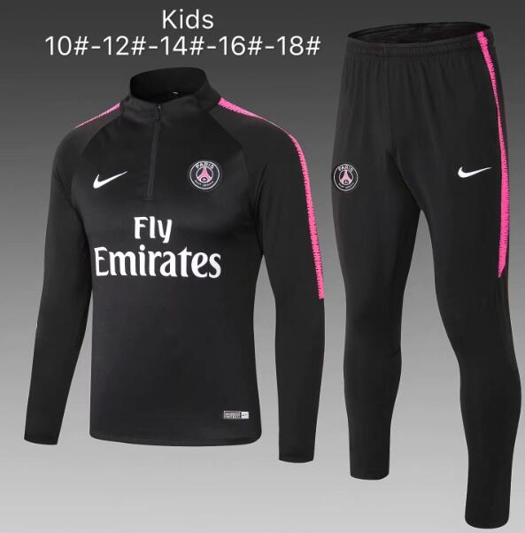 Kids PSG 2018/19 Black Training Suit Cheap Sport Kits | Jersey247.org ...